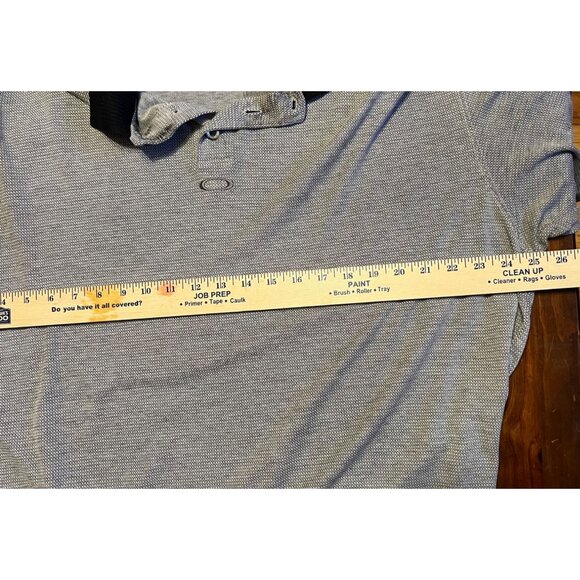 Oakley men's gray polo shirt size XL black collar, logo - Picture 8 of 8